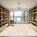 Soft Pastel Swirls Abstract Composition Rug