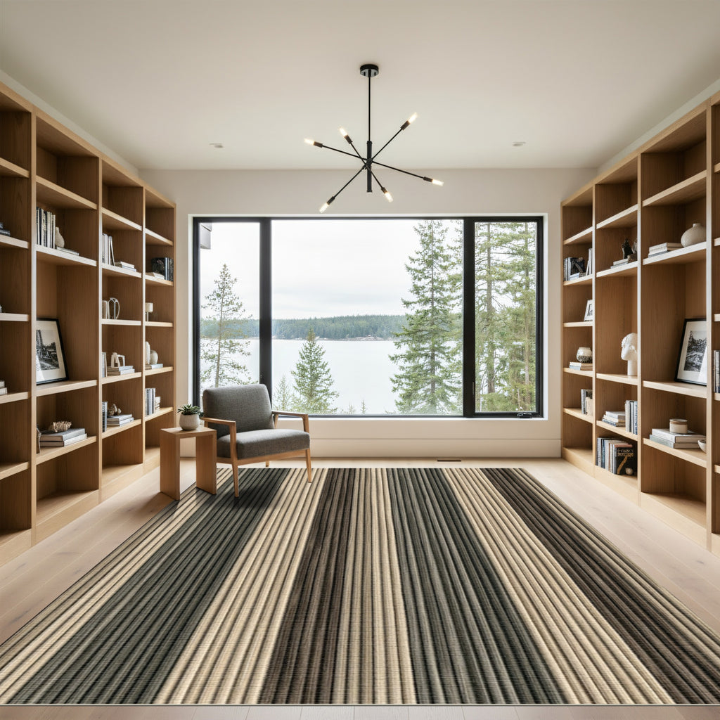 Earthy Tones Vertical Stripe Rug