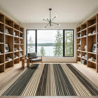 Earthy Tones Vertical Stripe Rug