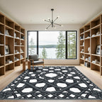 Intricate Dark Gray Celtic Knot Rug