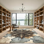 Vintage Bronze Star Medallion Rug
