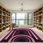 Pink Archway Illusion Layered Rug