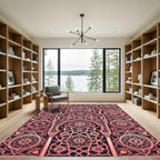 Rose Gold Floral Arch Medallion Rug