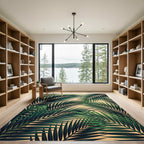 Emerald Palm Frond Canopy Rug