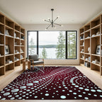 Crimson Dot Cascade Contemporary Rug