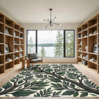 Elegant Verdant Forest Branch Canopy Rug