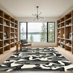 Vintage Speckled Trout School Illustration Rug