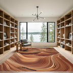 Earthy Red Canyon Swirl Rug