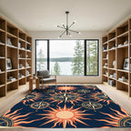 Nautical Sun Compass Mariner Rug
