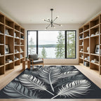 Monochrome Feather Cascade Rug