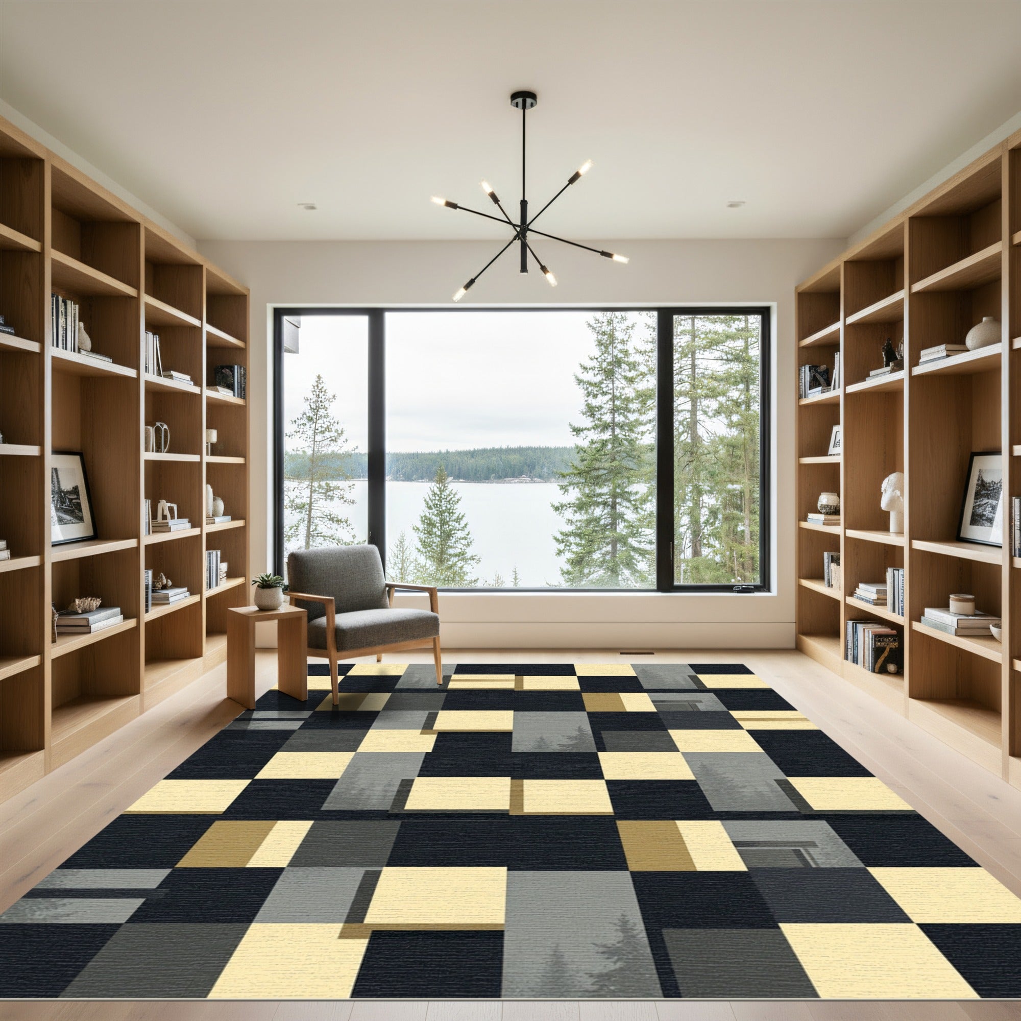 Geometric Forest Grid Neutral Rug