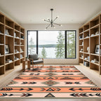 Tribal Arrow Diamond Terracotta Rug