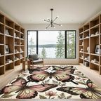 Ethereal Pink Butterfly Botanical Garden Rug