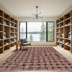 Woven Rose Gold Basket Weave Rug
