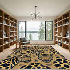 Safari Zebra Leopard Spot Neutral Rug