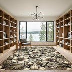 Vintage Cream Botanical Cherry Blossom Rug