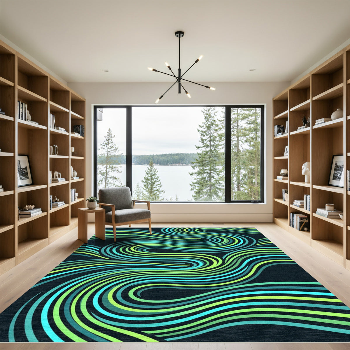 Dotflow Rug Aqua Lime Swirl Flow Rug – bauhaus