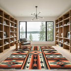 Earthy Southwestern Geometric Arrow Tribal Rug