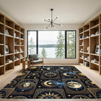 Celestial Sun Moon Star Tarot Rug