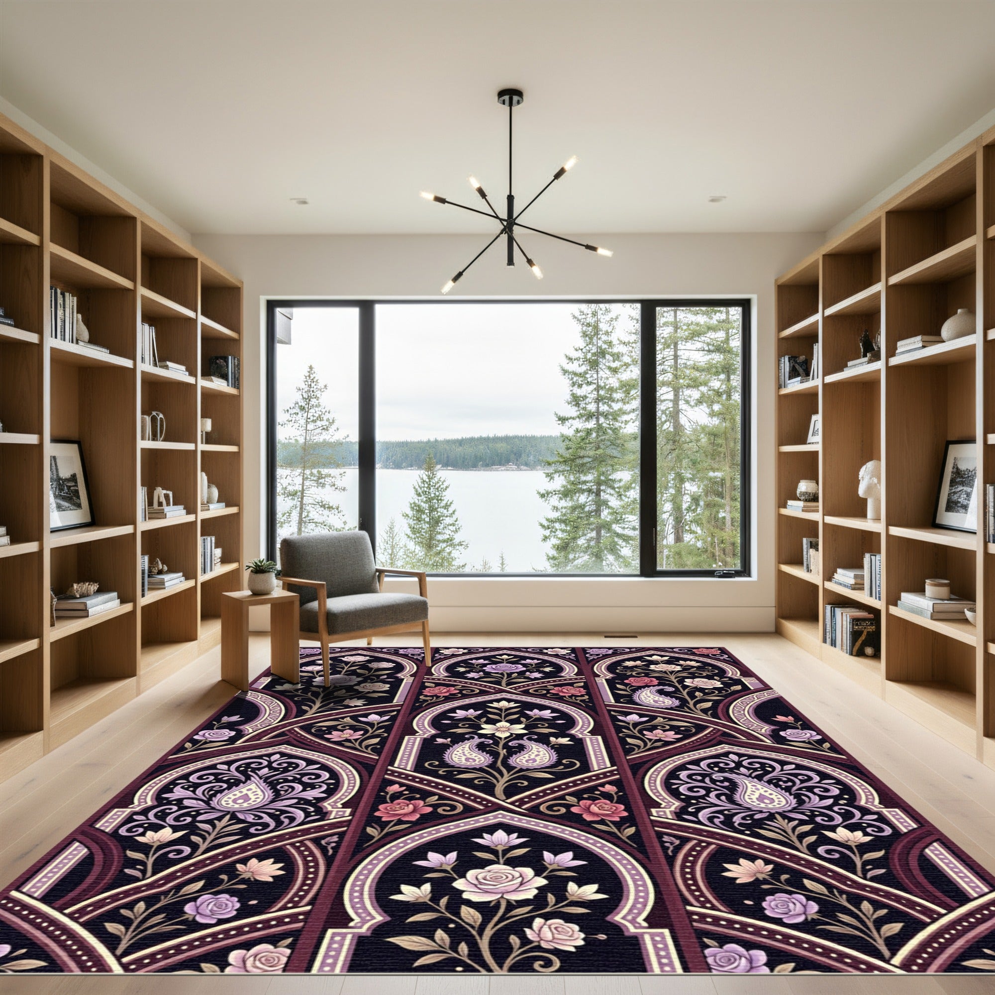 Ornate Floral Paisley Archway Rug