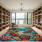 Coastal Coral Reef Mosaic Vibes Rug