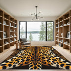 Bold Leopard Print Tribal Accents Rug