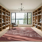Rose Gold Water Ripple Accent Rug