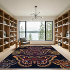Ethereal Dark Moth Wing Symphony Rug