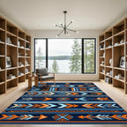 Bold Geometric Tribal Arrow Stripe Rug