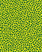 Bright Yellow Green Spot Pattern Rug