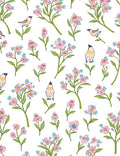 Spring Birds With Pink Flowers Rug