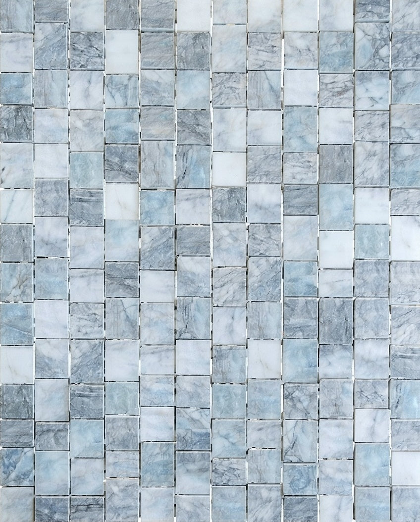 Aqua Marble Mosaic Pattern Rug