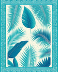 Tropical Leaf Bordered Design Rug