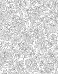 Outline Floral Botanical Pattern Rug