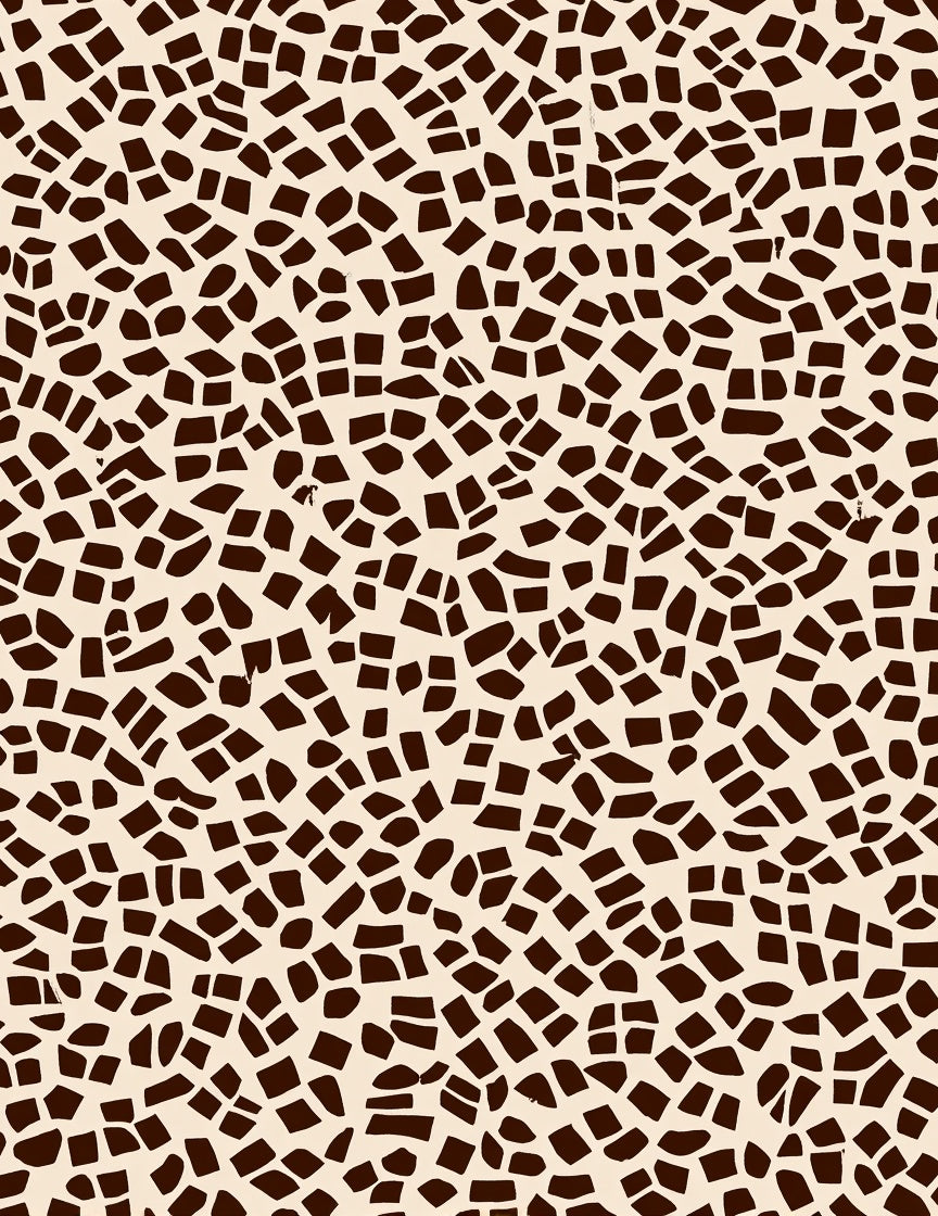 Mosaic Style Brown Dark Pattern Rug
