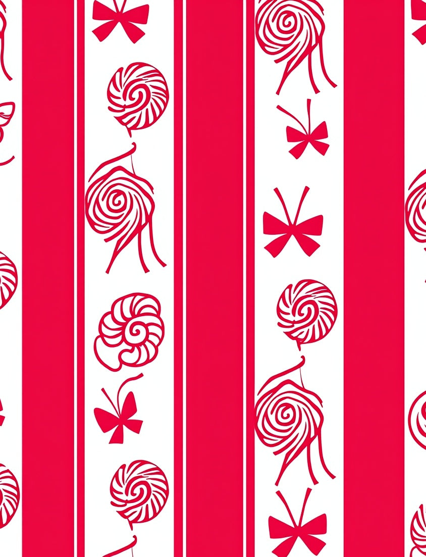Sweet Candy Swirls Stripes Rug
