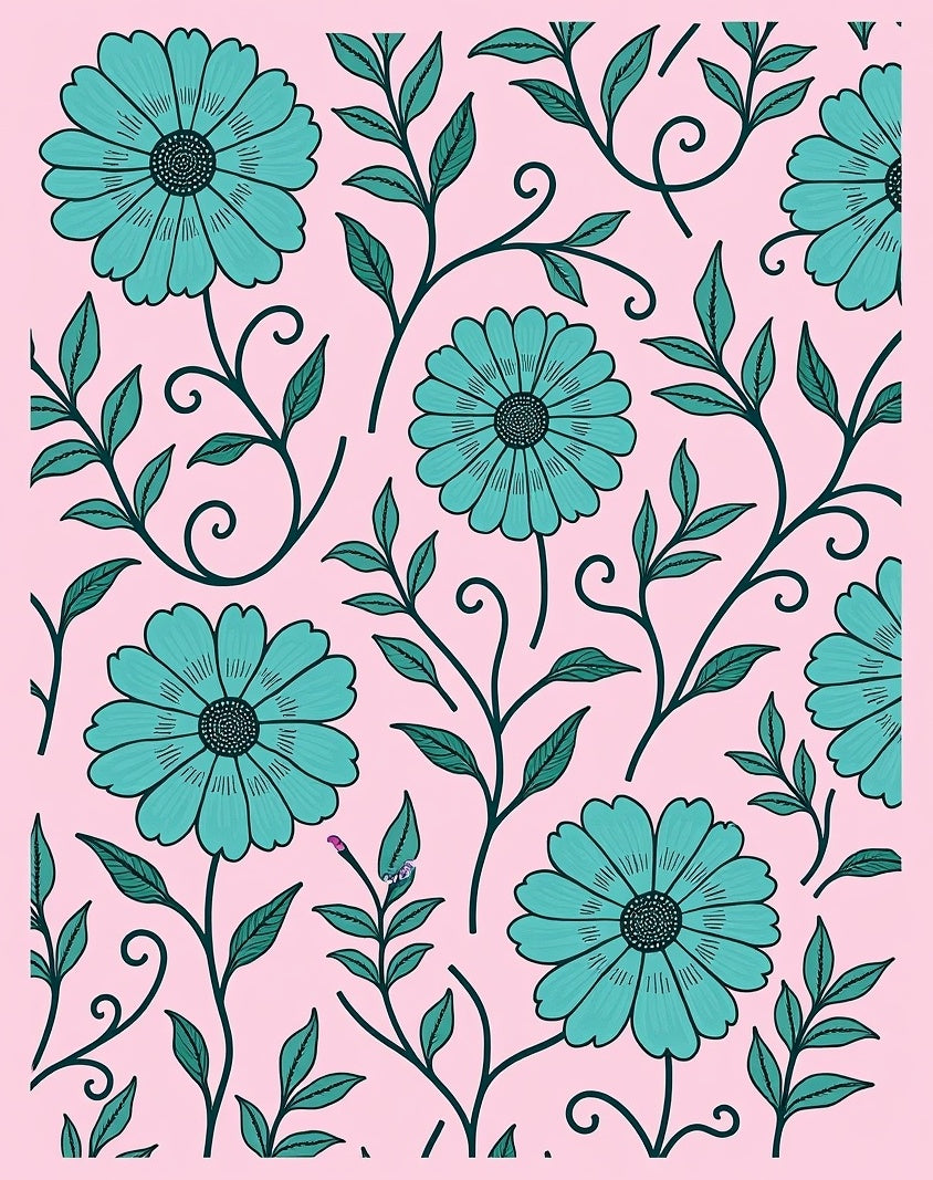 Floral Vine Pattern Rug