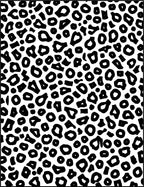 Bold Black Animal Print Pattern Rug