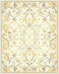 Elegant Floral Swirls Pattern Rug