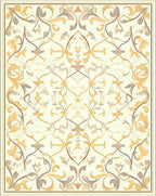 Elegant Floral Swirls Pattern Rug