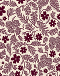 Burgundy Floral Vine Pattern Rug