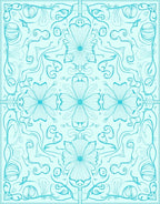 Art Nouveau Floral Swirl Pattern Rug
