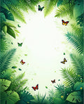 Lush Jungle Butterflies Design Rug