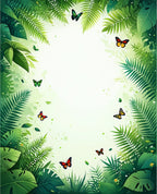 Lush Jungle Butterflies Design Rug