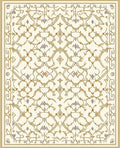 Ornate Scrollwork Cream Gold Rug