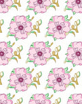 Pink Floral Branch Repeating Pattern Rug