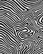Bold Black White Wavy Stripes Rug
