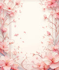 Soft Pink Floral Vine Pattern Rug