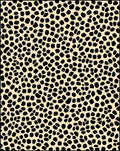 Black Dot Pattern Cream Background Rug