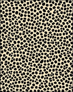 Black Dot Pattern Cream Background Rug